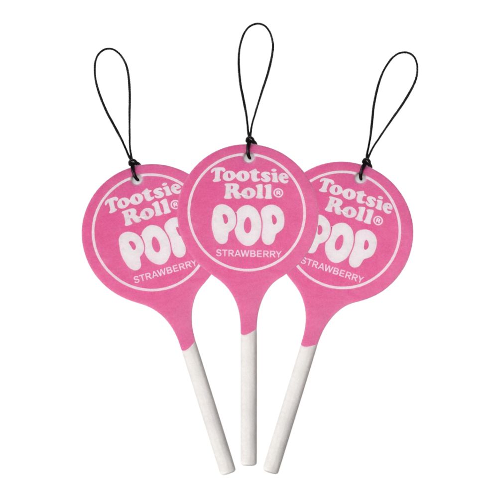 Air Freshener - Tootsie Roll Pop Strawberry Scent 3-Pack