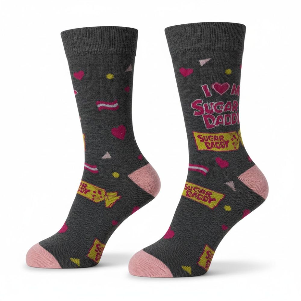 Socks - I Love My Sugar Daddy Grey