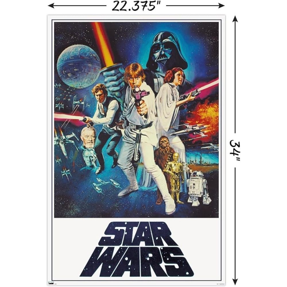Poster - Star Wars: A New Hope, 34L" x 22.4W", Unframed
