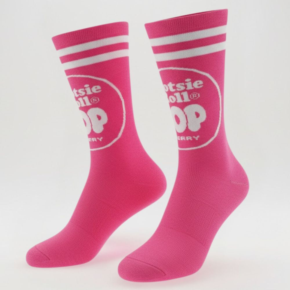 Socks - Tootsie Roll Pop Cherry Pink