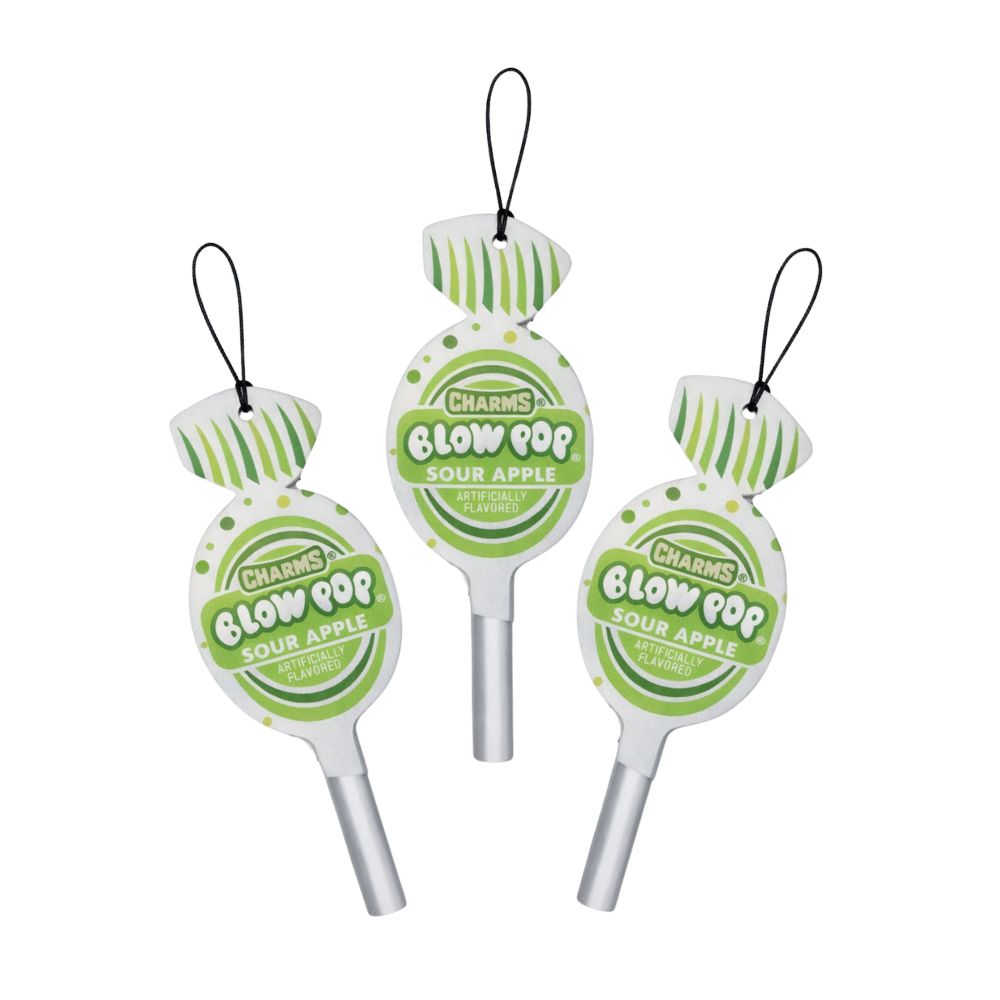 Air Freshener - Charms Blow Pop Sour Apple Scent 3-Pack