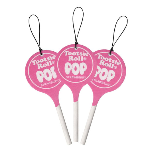 Air Freshener - Tootsie Roll Pop Strawberry Scent 3-Pack