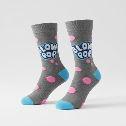 Socks - Blow Pop Grey Blue Pink