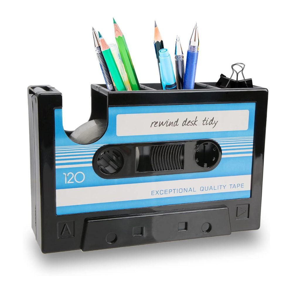 Cassette Tape Dispenser & Pen Holder