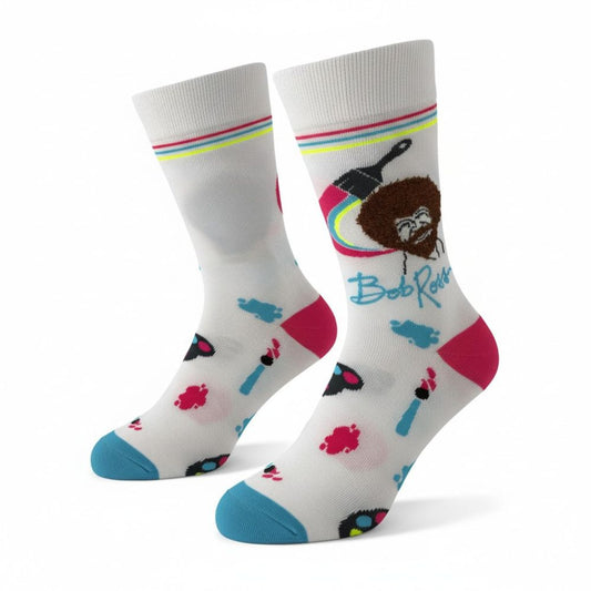 Socks - Bob Ross Painting White