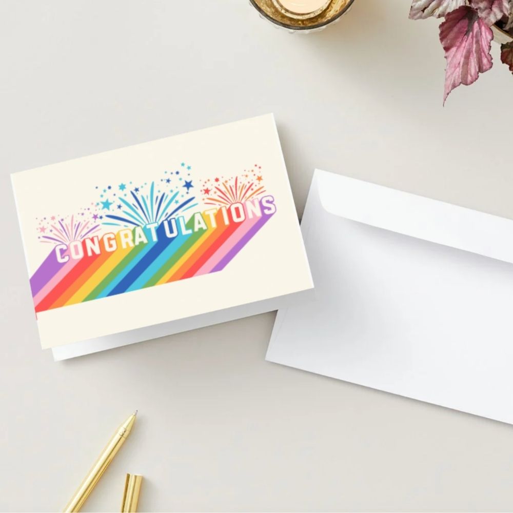 Customizable 5x7 Greeting Card - Congratulations
