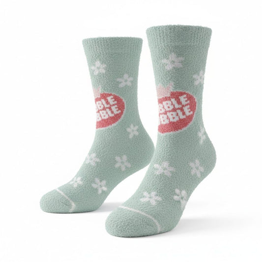 Socks - Dubble Bubble Fuzzy Soft Grey