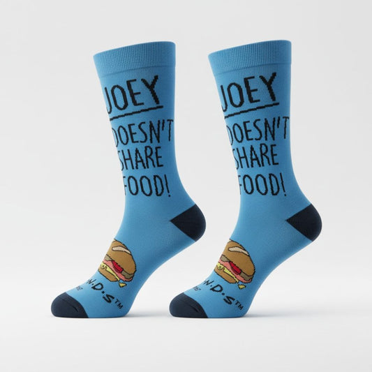 Socks - Friends - Joey Doesn't Share Food! Blue