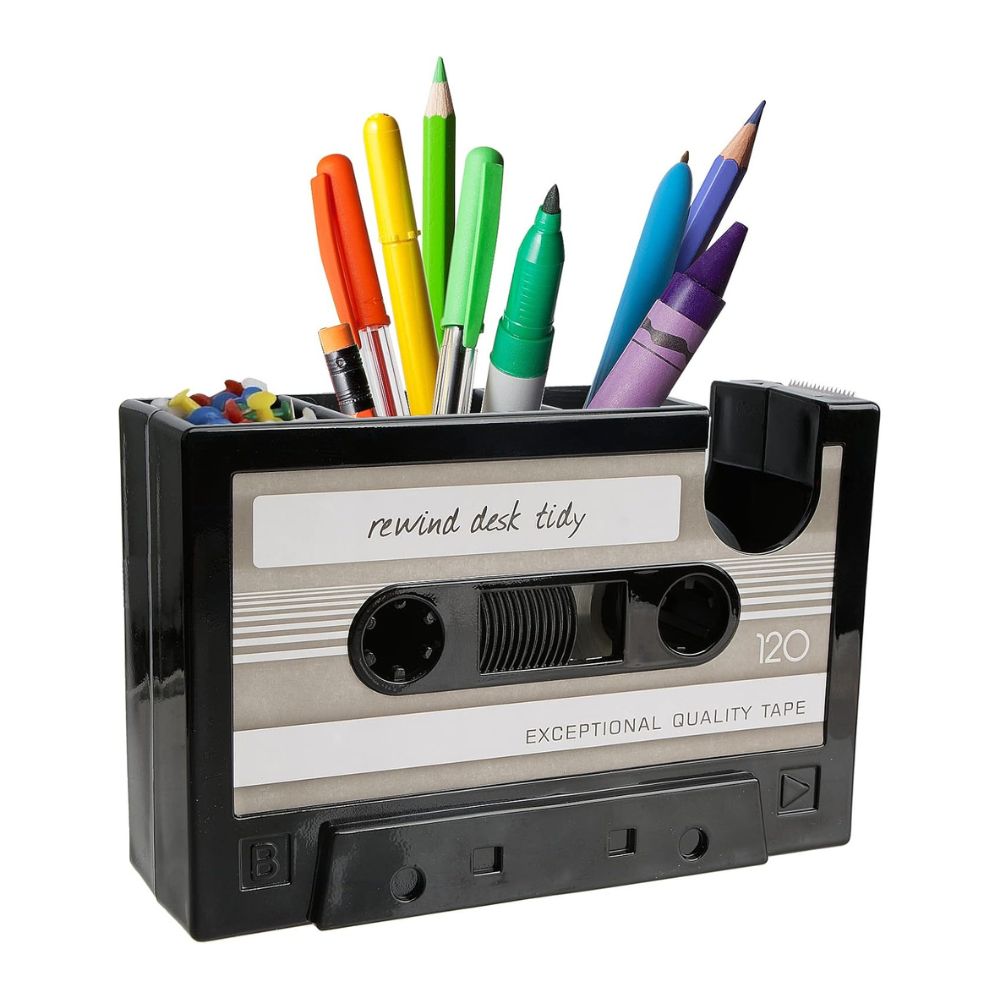 Cassette Tape Dispenser & Pen Holder