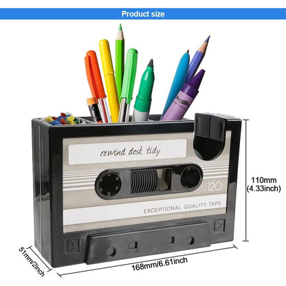 Cassette Tape Dispenser & Pen Holder