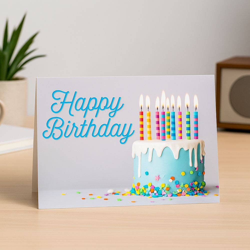 Customizable 5x7 Greeting Card - Happy Birthday