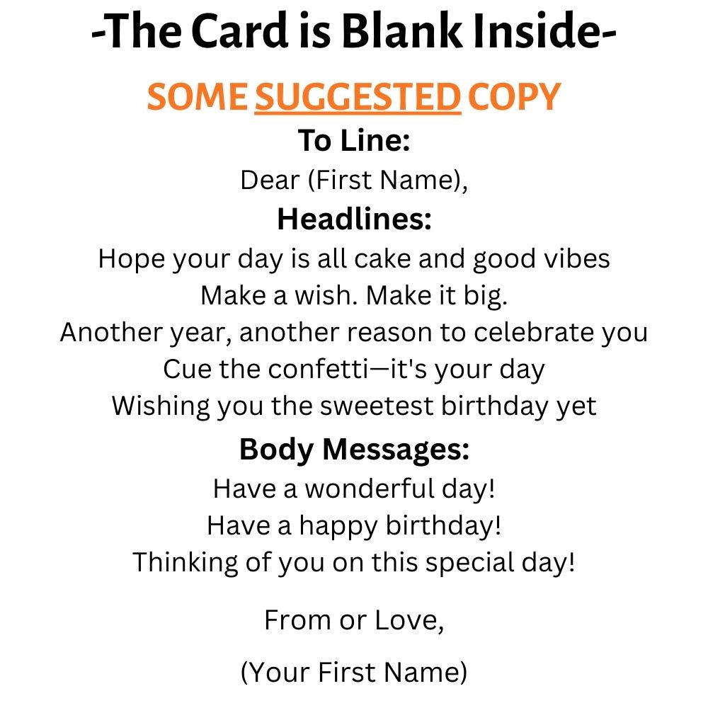 Customizable 5x7 Greeting Card - Happy Birthday