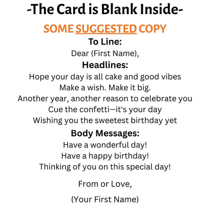 Customizable 5x7 Greeting Card - Happy Birthday