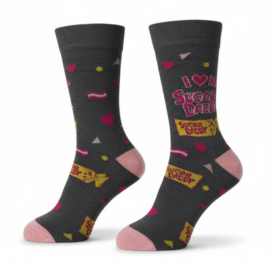 Socks - I Love My Sugar Daddy Grey