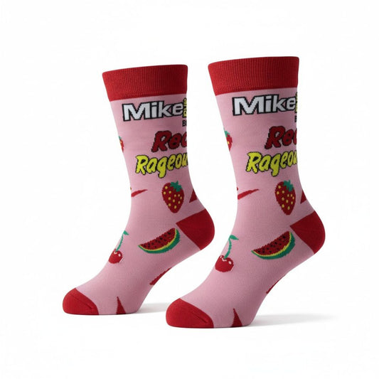 Socks - Mike and Ike Red Rageous! Pink