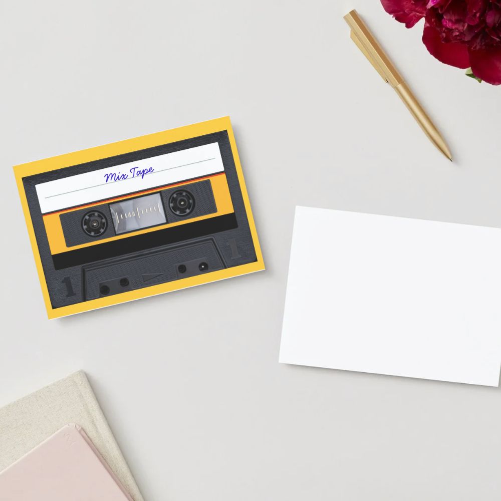 Customizable 5x7 Greeting Card - Mix Tape