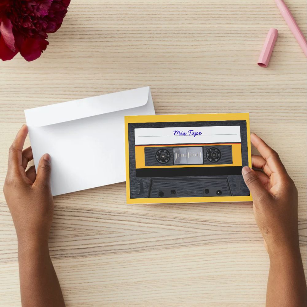 Customizable 5x7 Greeting Card - Mix Tape
