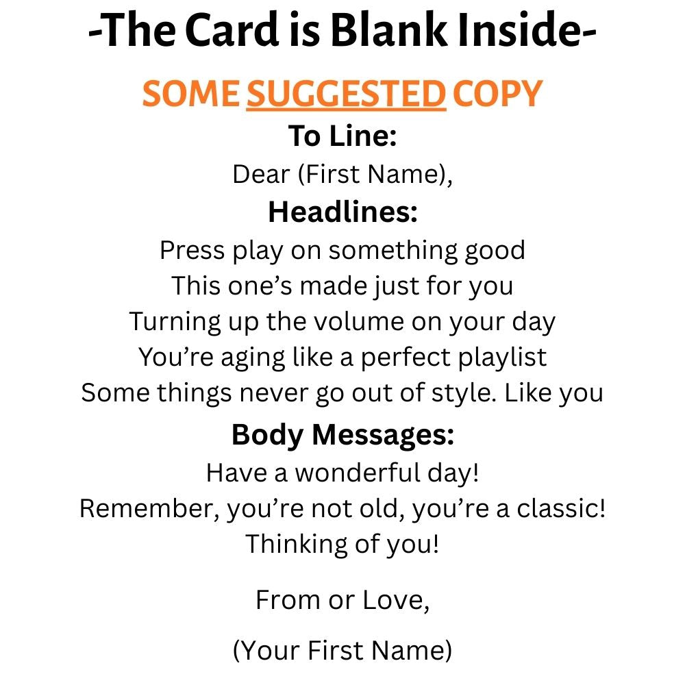 Customizable 5x7 Greeting Card - Mix Tape
