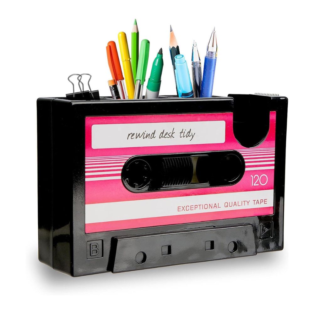 Cassette Tape Dispenser & Pen Holder