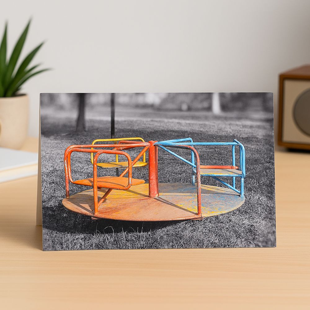 Customizable 5x7 Greeting Card - Merry-Go-Round