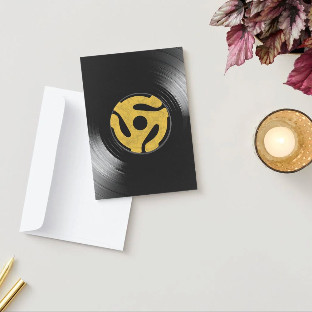 Customizable 5x7 Greeting Card - Record Adapter