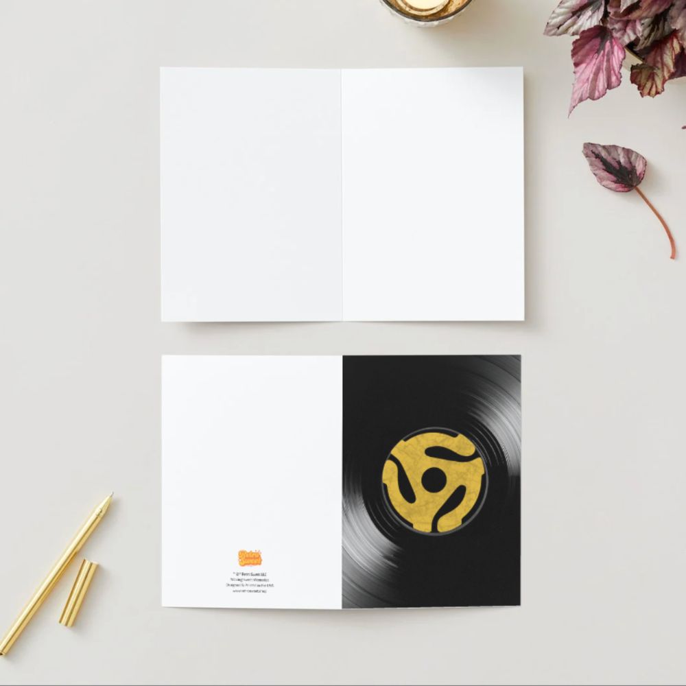 Customizable 5x7 Greeting Card - Record Adapter