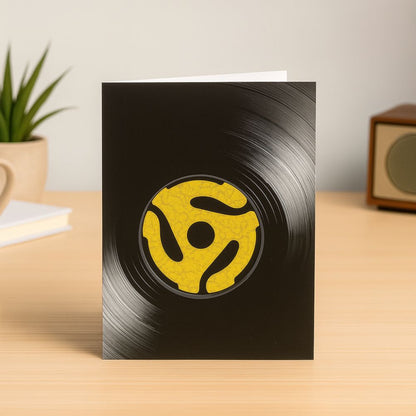 Customizable 5x7 Greeting Card - Record Adapter