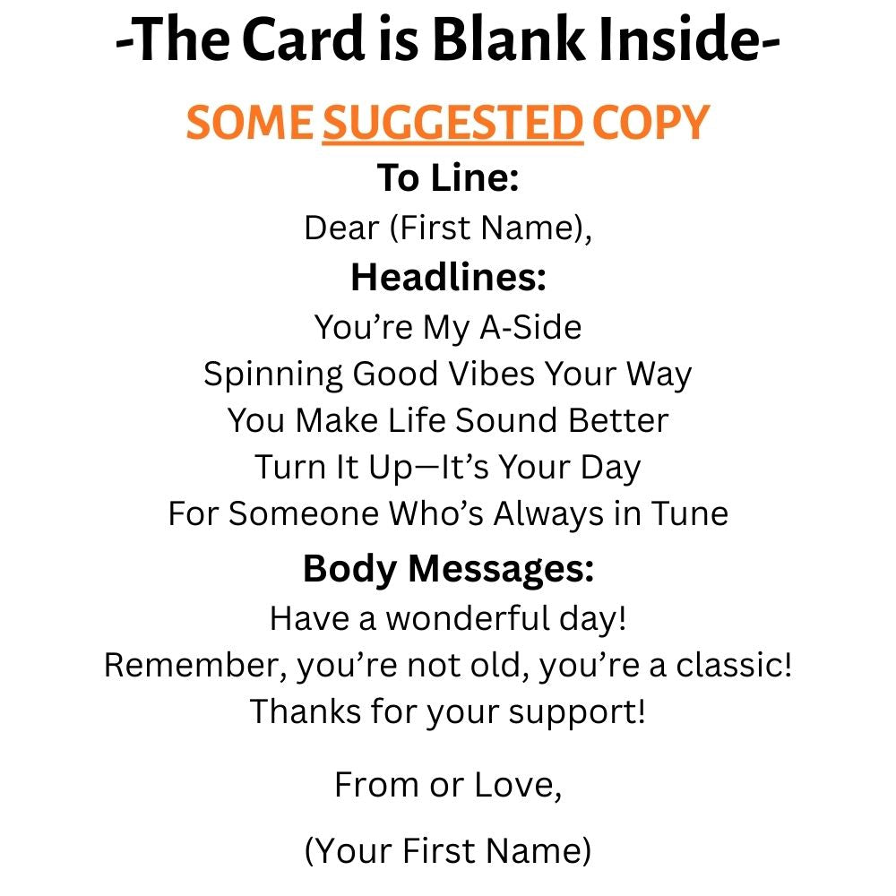 Customizable 5x7 Greeting Card - Record Adapter