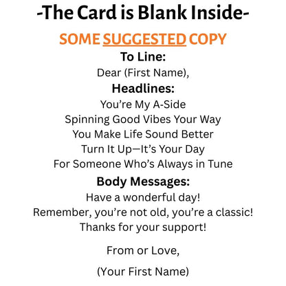 Customizable 5x7 Greeting Card - Record Adapter