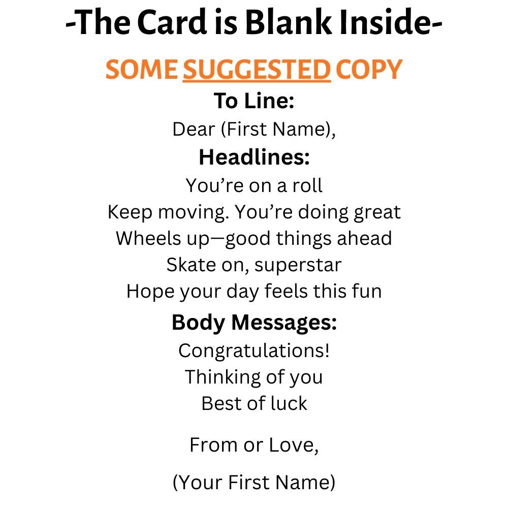 Customizable 5x7 Greeting Card - Roller Skates