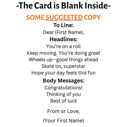 Customizable 5x7 Greeting Card - Roller Skates