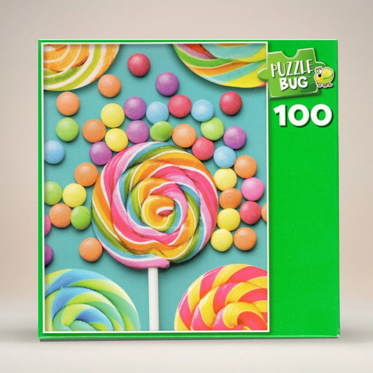 Puzzle - 100 Piece, Swirly Pop Candy