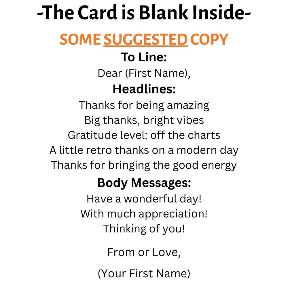 Customizable 5x7 Greeting Card - Thank You