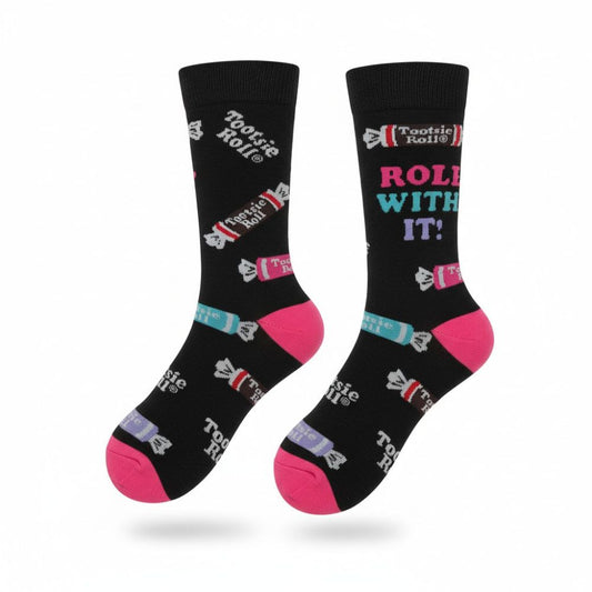 Socks - Tootsie Roll - Roll With It! Black