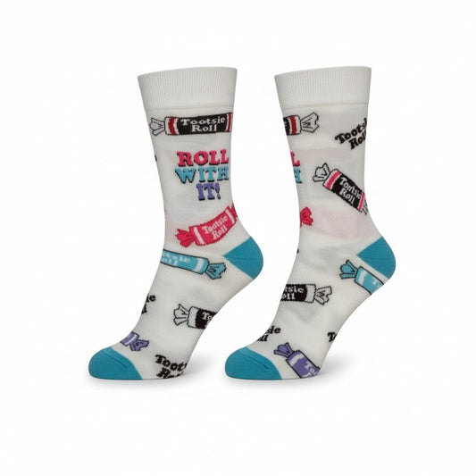 Socks - Tootsie Roll - Roll With It! White