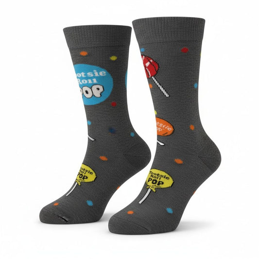 Socks - Tootsie Roll Pop Lollipops Grey