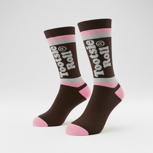 Socks - Tootsie Roll Brown Pink Grey