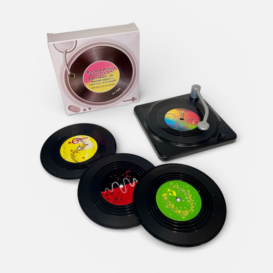 Record Player Coaster Set
